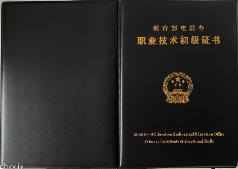 职业技术初级证书样本