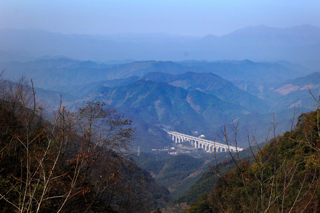2016年11月11日,石柱山风景区工作人员,在当地村民的带领下,手持砍刀,披荆斩棘,往返历时约6个小时,登上了宁国高峰--羊豪山!此山海拔900多米,位于石柱山风景区停车场北侧,属于天目山山脉.上午九点左右,在村民家里换上衣服,带上砍刀干粮和水,顺手在其屋檐下,捎了几个红薯,开始登山之旅 一路穿过山核桃林,此时,山核桃已采摘完毕,落地的树叶铺满山坡,黄里透红,树上残留的叶子一片金黄,中间笔直的树干密密麻麻,营造出一幅唯美的画卷 上山约两个小时,就开始披荆斩棘,没有了山道,由于山林多年无人进入,里面的