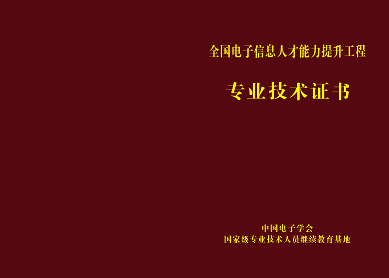 Ⅰ类技术工程师证书