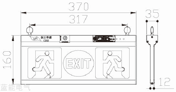 中型标志灯DC24V系列10-10顶装系列尺寸.png