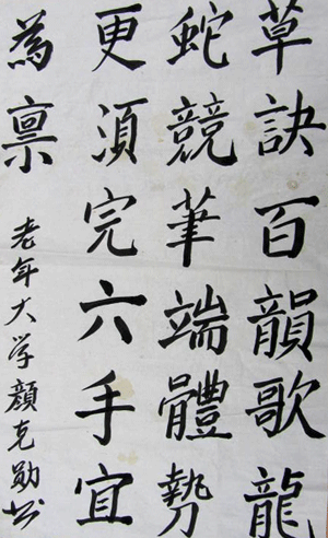 2016下期颜克勋学员书法作品