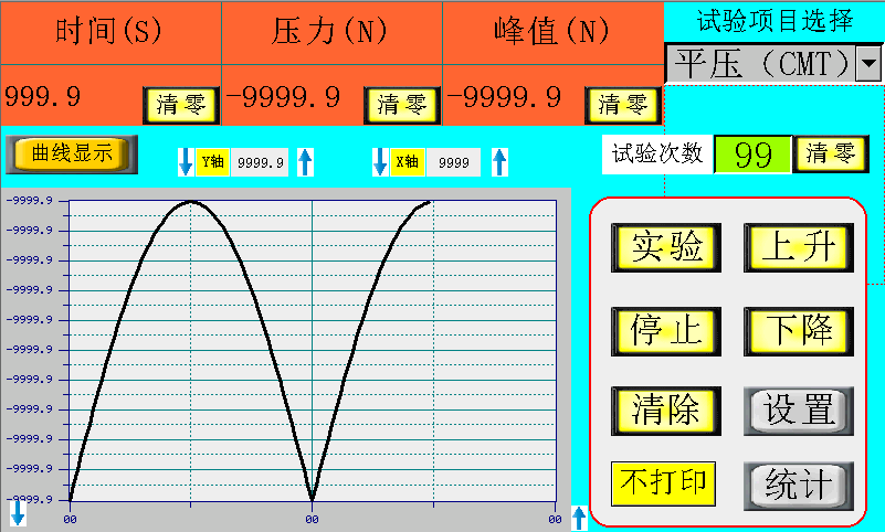 JW-101C压缩仪控制页面