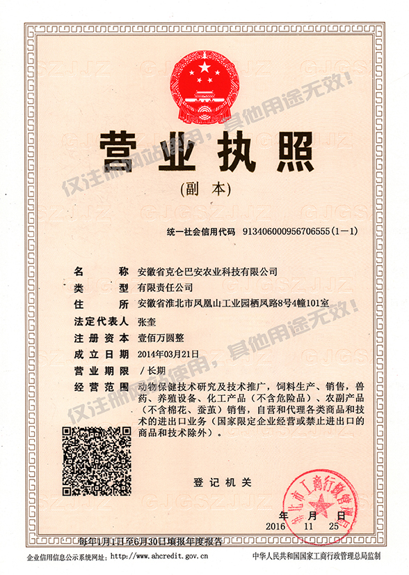 营业执照五证合一