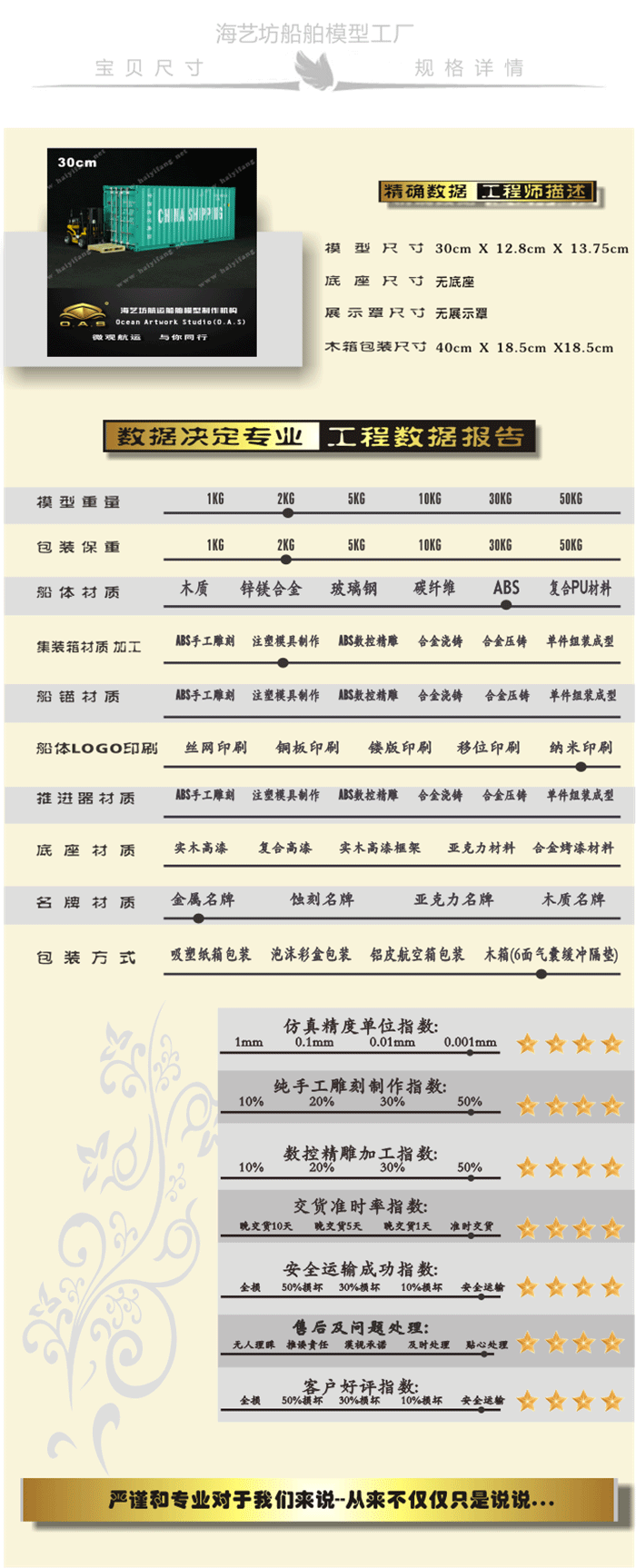 1:20  CSCL集装箱货柜模型定做