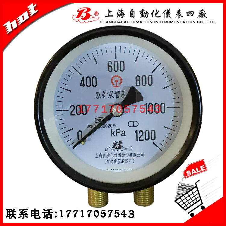 双针压力表YZS-102上海自动化仪表四厂