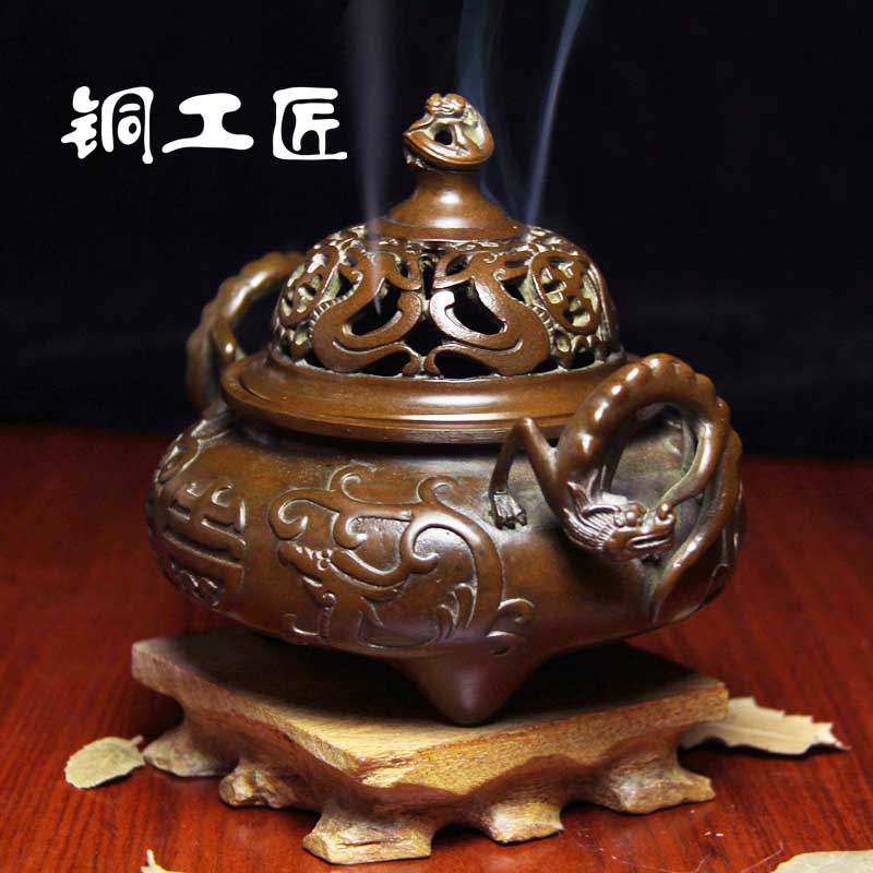 【和】周政作 ★香炉　美品 藏银｜龙龟香炉手工打造，自然古朴龙龟双目圆瞪，气势夺人龟能饱