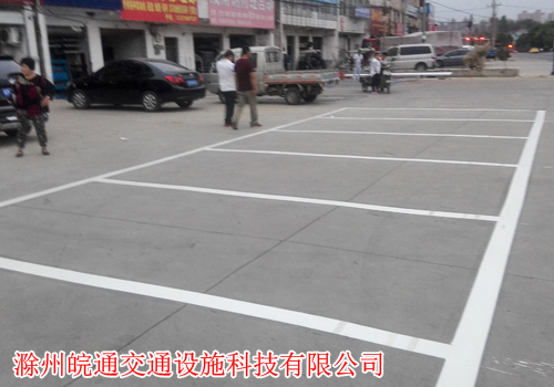 擔(dān)子-京華園小區(qū)車位劃線工程