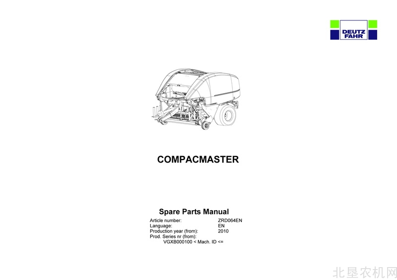 库恩COMPAC MASTER打捆机零件目录