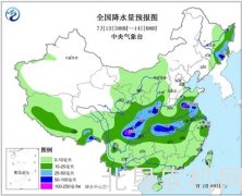 长江中下游大到暴雨华北东北局地强降雨