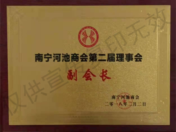 南宁河池商会第二届理事会副会长