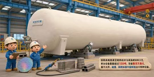 中远海运太仓外代护航百吨级液氩真空罐出海