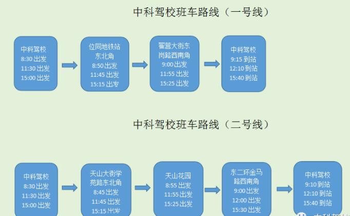 石家庄中科驾校班车线路