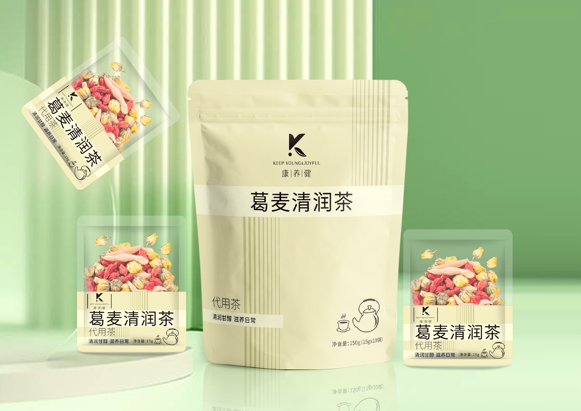 康养健葛麦清润茶