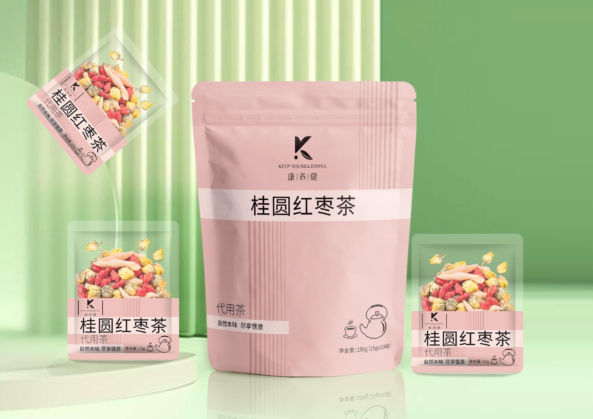 康养健桂圆红枣茶