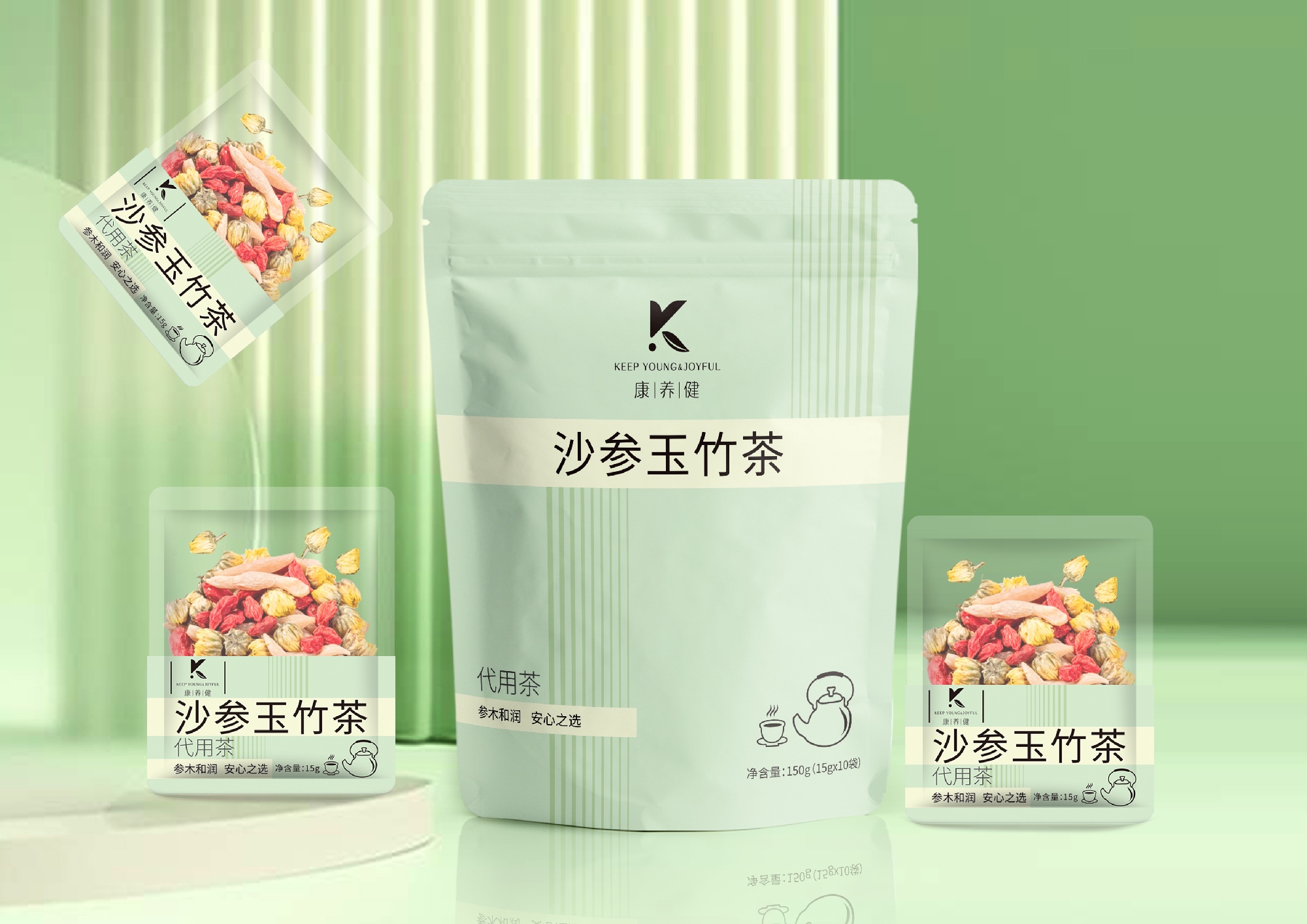 康养健沙参玉竹茶