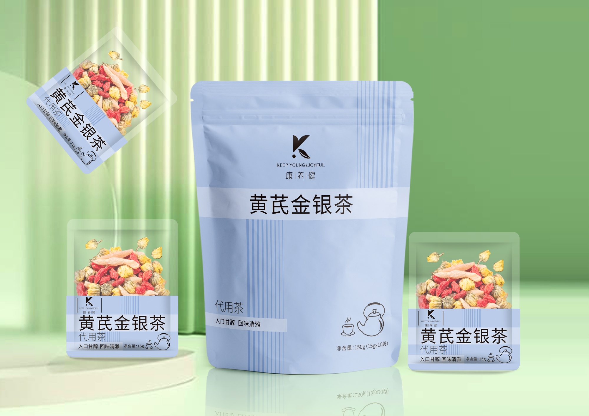 康养健黄芪金银茶