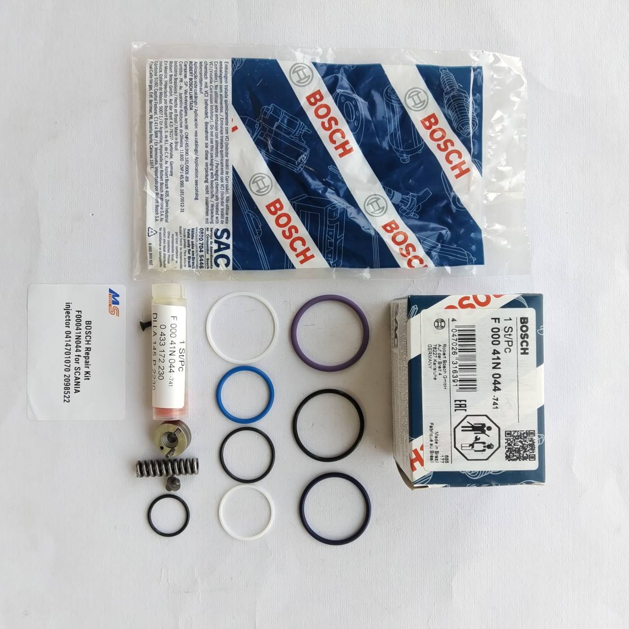 BOSCH original EUI repair kit F00041N044 for Scania injector 0 4