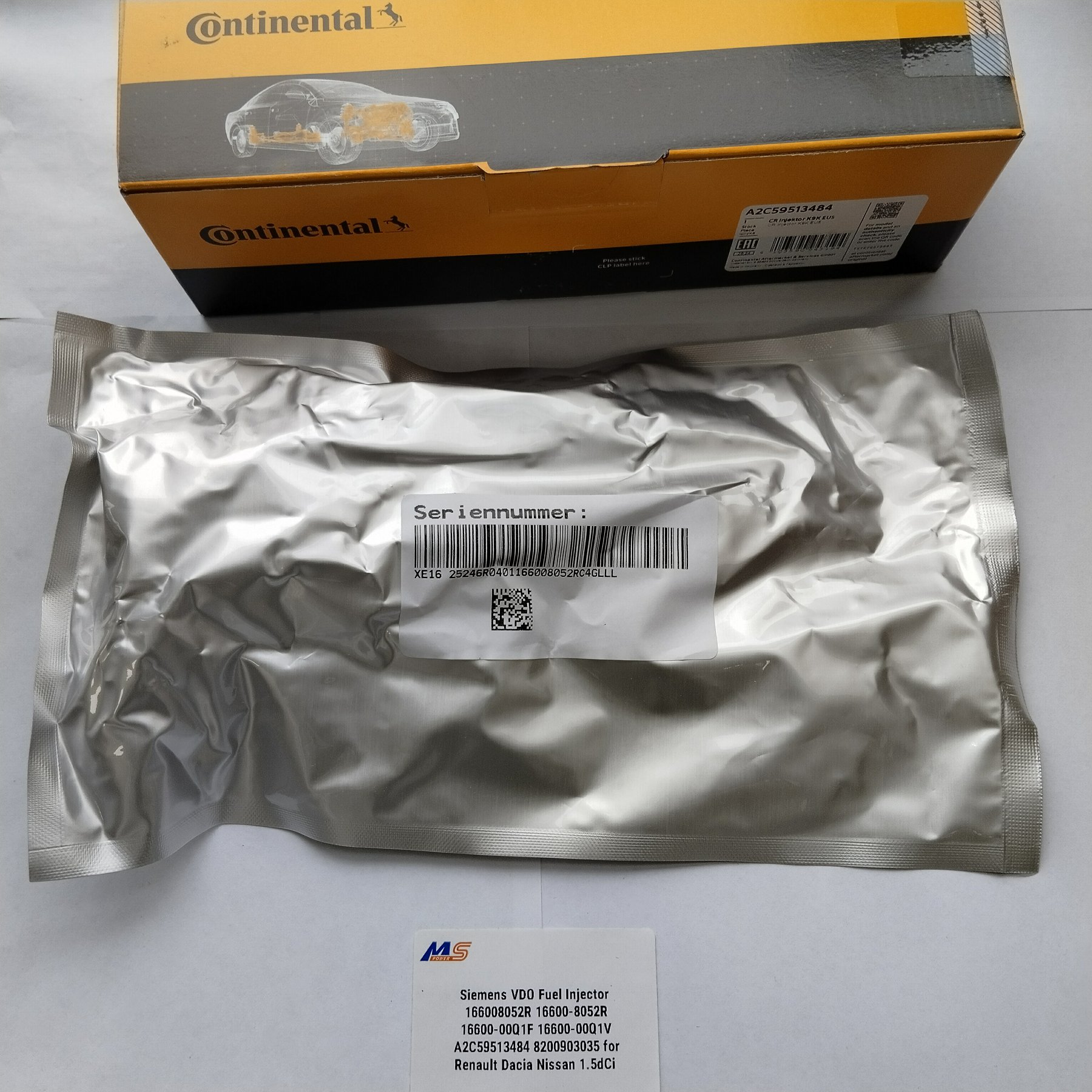 Inyector de combustible Siemens VDO A2C59513484 166008052R 