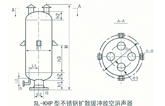 不锈钢扩散缓冲放空消音器