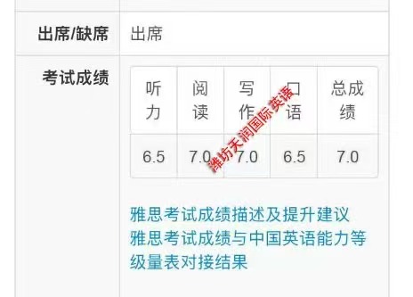 【潍坊雅思】热烈祝贺诗瑶同学雅思 7.0 分成功通过官方 Review