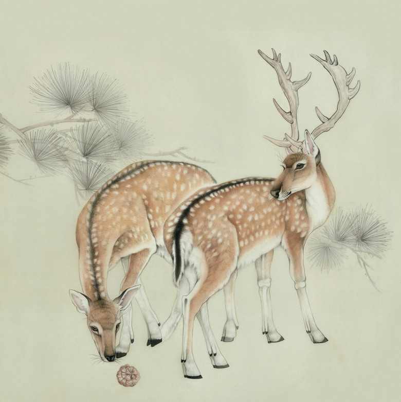 《鹿戏图》